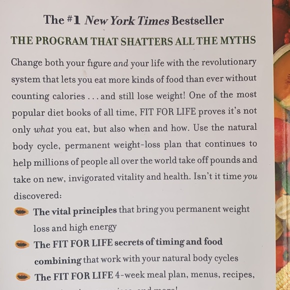 Fit For Life book - Picture 3 of 6